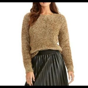 Rachel Roy Gold Metallic sweater